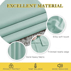 NICETOWN Insulated Curtains Blackout Draperies - Window Treatment Seafoam Green Blackout Eyelet Top Curtains/Panels for Bedroom/Living Room Window, 95 inches Long, 2 Panel Set