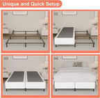 Split California King Box Spring 5 Inch, Low Profile Heavy Duty Metal Box Spring Cal King Size with Fabric Cover, Noise-Free, Quick Assembly