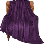 BEDELITE Fleece Blanket Twin Size Purple Throw Blankets for Couch & Bed, Luxury Plush Cozy Fuzzy Blanket 60x80 inches, Super Soft Warm Lightweight Throw Blanket for Travel Camping