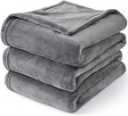 BEDELITE Fleece Blankets Queen Size Grey Throw Blankets for Bed, Luxury Plush Cozy Fuzzy Blanket 90x90 inches, Super Soft Warm Lightweight Throw Blanket All Seasons Suitable