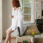 Bedsure Cooling Cotton Waffle Twin XL Blanket - Lightweight Breathable Blanket of Rayon Derived from Bamboo for Hot Sleepers, Luxury Throws for Bed, Couch and Sofa, White, 66x90 Inches