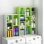 Furinno LUDER Book Shelf, 11-Cube Bookshelf, Reversible Bookcase, 9.4" x 29.1" x 41.7", for Living Room, Bedroom, Home Office, White/Green