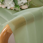 OVZME Light Green Sheer Curtains 54 Inches Long 2 Panels - Soft Light Filtering Window Sheer Panels for Living Room/Bedroom, Top Dual Rod Pocket, 1 Pair, Each 42Wx54L Inches