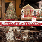 Connectable 100LED 42Ft 13Modes Christmas String Lights Indoor Outdoor | Extendable Green Wire Cool White Christmas Tree Lights with Timer | Twinkle Fairy Light Plug in for Xmas Tree(Cool White)