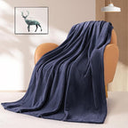 BEAUTEX Fleece Throw Blanket for Couch Sofa or Bed Throw Size, Soft Fuzzy Plush Blanket, Luxury Flannel Lap Blanket, Super Cozy and Comfy for All Seasons (Navy Blue, 50" x 60")