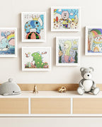 BAIJIALI White Art Frames for Kids Artwork - Front Opening Holds 150 Drawings, 3D Crafts - 3 Packs 8.5x11 with mat or 9x12 without Mat