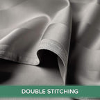 Full Sheets by Pure Bamboo, Genuine 100% Organic Viscose Derived from Bamboo Bed Sheet Set, Luxuriously Soft & Cooling, Double Stitching, Lifetime Quality Promise (Full, Jacquard Silver)