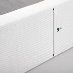 ZINUS 9 Inch Box Spring with Cover, No Assembly Mattress Foundation, Sturdy Metal Structure, Twin XL, White