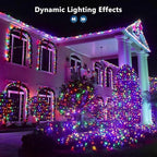 Brizled Color Changing Christmas Lights, 33ft 100 LED RGB Light String with Remote, Dimmable Mini Light String, USB Indoor Decorative Lighting Party Xmas Tree Wreath Year-Round Holiday