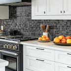 JOY DECOR 30 Pack Cabinet Handles, Black Cabinet Pulls, 6-1/4 Inch Kitchen Closet Handles Square Drawer Pulls Stainless Steel Drawer Hardware, 160mm Hole Centers