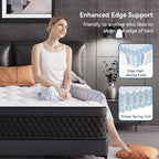 ELEMUSE Queen Mattress, 10 Inch Hybrid Memory Foam Mattress in a Box, Pressure Relieving Comfort, Individual Pocket Springs for Motion Isolation, Medium Firm, CertiPUR-US Certified, Fiberglass Free