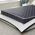 AC Pacific 6-Inch Water-Resistant High-Density Foam Mattress Made in USA with Stylish Diamond-Quilted Breathable Fabric, Distributes Weight Evenly, Full Deluxe, Navy Blue