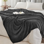 BEDELITE Fleece Blanket Charcoal Grey Throw Blankets for Couch & Bed, Luxury Plush Cozy Fuzzy 60x80 inches, Super Soft Warm Lightweight Throw for Travel Camping