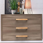 Burlywood Round 7-1/2in 8 Pcs Wooden Drawer Pulls Handle for Cabinets Kitchen Cabinet Door