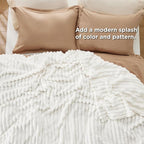 Bedsure GentleSoft Full Size Blanket for Bed - Cozy Soft Blankets for Women, Cute Large Fleece Throws for Girls, Off White, 84x90 Inches