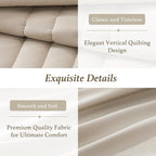 Monbix Full Size Comforter Set - 7 Pieces Beige Bed in a Bag Full Size Bedding Sets with Comforters, All Seasons Comforter with Sheets,Pillowcases & Shams
