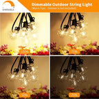 Svater Outdoor String Lights 300 FT, Patio Lights Outside with 156 G40 Shatterproof LED Bulbs, Waterproof Hanging Globe Lighting for Bistro Backyard Cafe Market, Warm White 2700K（3 x 100 FT）