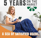 GO Premium Comfy Soft Queen Blanket - Navy Blue Fleece for Couch, Bed, Living Room, Bedroom - Large (90x90 Inches)
