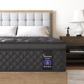 King Hybrid Mattress, 12 Inch Euro Top Mattress Medium Firm for Back & Lumbar Support, 100 Night Trial, Individual Pocket Spring Bed for Motion Isolation & Pressure Relief