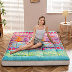 MAXYOYO Twin Futon Floor Mattress Shikibuton Sleeping Mats for Adults, Floor Futon with High-Density Foam, Portable Mattress for Living Room, Guest Room, Bohemian B
