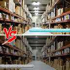 LED Garage Lights 4 Pack, New Upgrade 80W Deformable Shop Lights with 4 Adjustable Panels, E26/E27 LED Ceiling Light, 8000LM 6500K Hight Bay Light for Basement Warehouse Workshop
