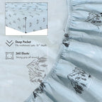 RUVANTI Flannel Sheets King Size - 100% Cotton Brushed King Bed Sheets Set - Deep Pockets 16 Inches - All Seasons Breathable & Extra Soft - Warm & Cozy, 4 Piece, Soul Dog