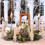 Letine Candlestick Holders Set of 12-2.5" H Taper Candle Holders Bulk - Clear Glass Candle Holder for Rustic Wedding Centerpiece Table Decorations, Halloween & Thanksgiving Decorations Indoor