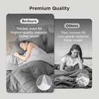 Bedsure King Size Comforter Set - 7 Pieces Reversible Grey Bedding, King Size Bed Set for All Seasons, Bed in a Bag with Down Alternative Comforter, Sheets, Pillowcases & Shams