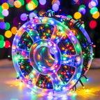 Dazzle Bright 164 FT 500 LED Christmas String Lights, Waterproof Green Wire String Lights with 8 Modes, Outdoor Christmas Decorations for Indoor Garden Party Yard Decor (Multi-Colored)