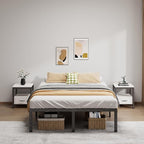 Metal Bed Frame King Size - 16 Inch Heavy-Duty King Platform Bed Frame No Box Spring Needed, Easy Assembly, Noise-Free, Sturdy Mattress Foundation, Underbed Storage Space
