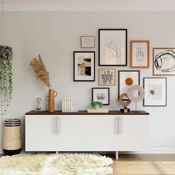 10 Pack 6.3 Inch(160mm) Kitchen Cabinet Handles Brushed Satin Nickel Cabinet Pulls Kitchen Cabinet Hardware Drawer Pulls for Cupboard Wardrobe
