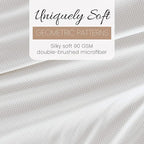 Linen Market Double-Brushed Patterned Microfiber Queen Sheet Set 4 Piece – Oeko-TEX Certified Ultra Soft & Wrinkle-Free - 16" Deep Pocket Sheets - Easy Care Queen Size - Stippled Light Gray