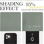 NICETOWN Room Darkening Patio Curtains for Windows 84 inch Length - Solid Thermal Insulated Grommet Light Reducing Panels Window Treatment for Living Room (Sage Green, 2 Panels = 160" Wide)