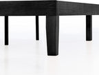 Mellow Naturalista Classic 12 Inch Solid Wood Platform Bed with Wooden Slats, Cal King, Black