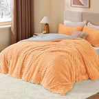 BEDELITE Fleece Twin Comforter Set -Super Soft & Warm Fluffy Coral Bedding, Luxury Fuzzy Heavy Bed Set for Winter with 1 Pillow case