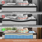 Full Size Mattress,12 Inch Full Mattress,Cooling Gel Memory Foam & Pocket Springs for Back Pain Relief,Pressure Relief & Motion Isolation,CertiPUR-US Certified,Medium Firm,54"x75"