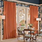 Lazzzy Velvet Blackout Curtains Thermal Insulated Room Window Drapes Super Soft Luxury Curtains for Living Room Bedroom Rod Pocket 2 Panels, Pumpkin, 52" W x 84" L