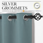 NICETOWN Modern Blackout Curtains Noise Reducing, Thermal Insulated and Privacy Room Darkening Drape Panels for Boy's Guest Room Door Small Short Window (Greyish Blue, 2 Panels, W29 x L45 -Inch)