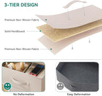 YITAHOME 4-Drawer Fabric Dresser, Dresser for Bedroom, Living Room, Hallway, Closet (Cream White)