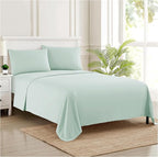 Split King Sheets - Breathable Luxury Sheets with Full Elastic & Secure Corner Straps Built In - 1800 Supreme Collection Extra Soft Deep Pocket Bedding Set, Sheet Set, Split King Size, Mint