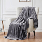 Walensee Fleece Blanket Plush Throw Fuzzy Lightweight (California King Size 108x102Dark Grey) Super Soft Microfiber Cal King Size Flannel Blankets for Couch, Bed, Sofa Warm and Cozy for All Seasons