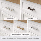 Franklin Brass Pierce (10-Pack) Cabinet Handles 5-1/16' Hole Center Heirloom Silver Kitchen Drawer Pulls Dresser, Furniture Hardware P29616K-904-B