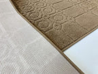 Custom Size Modern Abstract Floor Carpet Runner Rug for Hallways, Slip Resistant Latex Rubber Backed, 31 inch Wide X Customized Length, Art Gold Tan, 31 inch X 32 feet