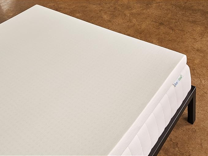Pure Green Natural Latex Mattress Topper w/Luxury Cover - Soft - 2 Inch - Twin XL Size (GOLS Certified Organic)