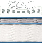 ZINUS 10 Inch Spring Sensation Hybrid Mattress [New Version], Full, Fiberglass Free, Medium Firmness, Durable Support, Certified Safe Foams & Fabric, Mattress in A Box