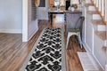 Custom Length Cut to Size Fleur de Lis Inspired Carpet Runner Rug for Hallways, Non Slip Rubber Backed, 31 inch Wide X Customized Length, Royal Grey, 31 inch X 4 feet, Doormat Size