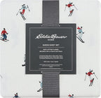 Eddie Bauer - Full Sheets, Cotton Flannel Bedding Set, Brushed for Extra Softness, Cozy Home Decor (Ski Slope, Full)