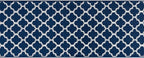 Custom Size Cut to Length Moroccan Trellis Design Runner Rug Mat For Wide Long Hallways with Non-Slip Rubber Backing, Better Traction for Pets, Prevent Slippage, Trellis Navy Blue, 31 inch X 25 feet