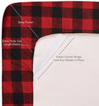 King Size Sheets - Breathable Luxury Bed Sheets with Full Elastic & Secure Corner Straps Built In - 1800 Supreme Collection Extra Soft Deep Pocket Bedding Set, Sheet Set, King, Buffalo Check Burgundy