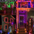 Brizled Orange & Purple Halloween Lights, 100 Count Connectable, UL Certified Incandescent String Lights, Black Wire Mini Lights Set for Indoor/Outdoor Halloween Party Decor
